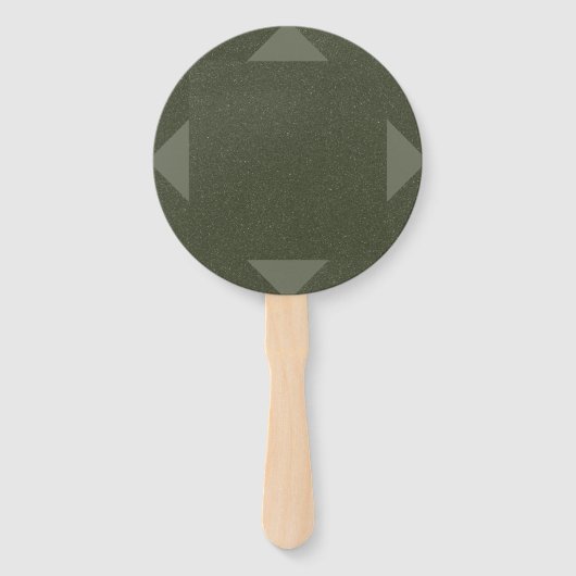 Moss Green Corner Accent Aangepaste ventilatoren Handwaaier (Voorkant)