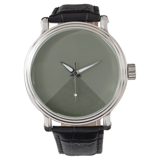 Moss Green Custom Driehoek horloge (Voorkant)