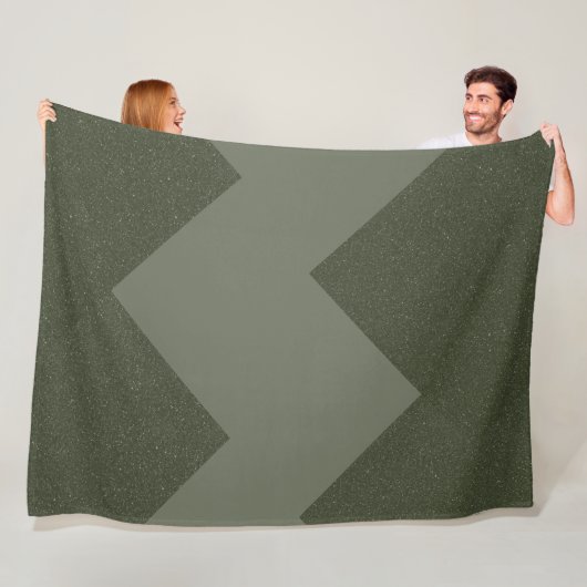Moss Green Custom Fleece Deken (In situ)