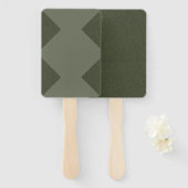 Moss Green Custom Paddle Fans Handwaaier (Voorkant en achterkant)