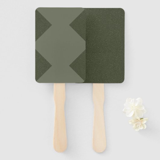 Moss Green Custom Paddle Fans Handwaaier (Voorkant en achterkant)