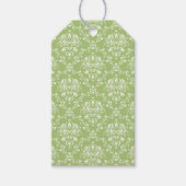 Moss Green Damask Cadeaulabel (Voorkant)