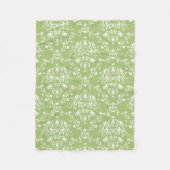 Moss Green Damask Fleece Deken (Voorkant)