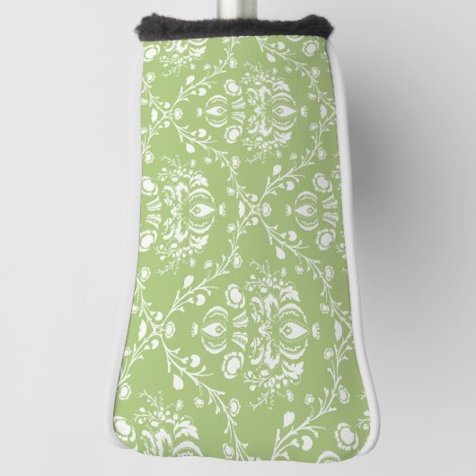 Moss Green Damask Golfheadcover (Draai 90)