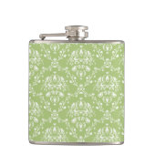 Moss Green Damask Heupfles (Voorkant)