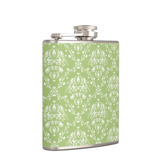 Moss Green Damask Heupfles (Rechts)