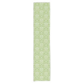 Moss Green Damask Korte Tafelloper (Voorkant)