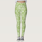 Moss Green Damask Leggings (Voorkant)