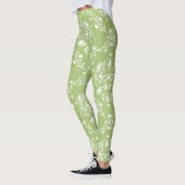 Moss Green Damask Leggings (Links)