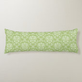 Moss Green Damask Lichaamskussen (Voorkant)