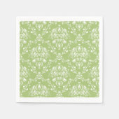 Moss Green Damask Servet (Voorkant)