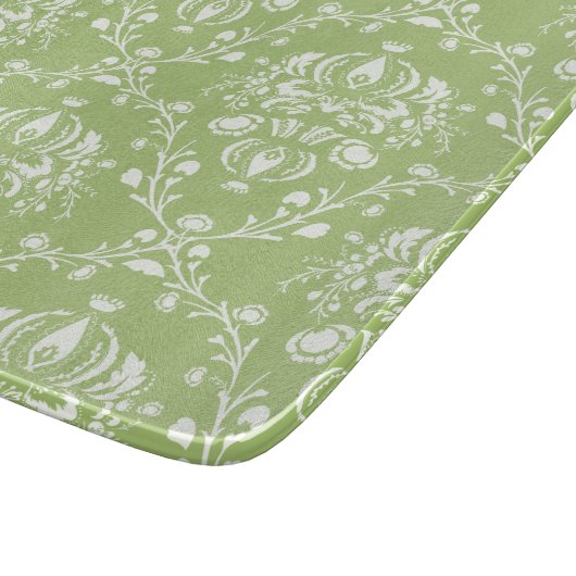 Moss Green Damask Snijplank (Hoek)