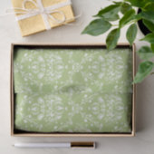 Moss Green Damask Tissuepapier (Geschenk)