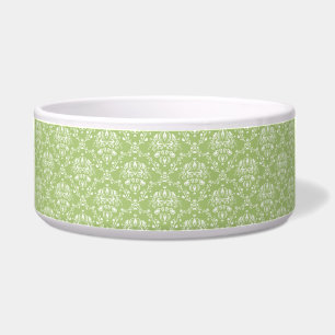 Moss Green Damask Voerbakje