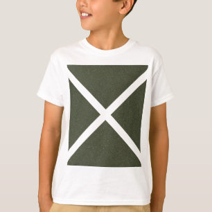 Moss Green Diagonal Cross T-shirt - T-shirt