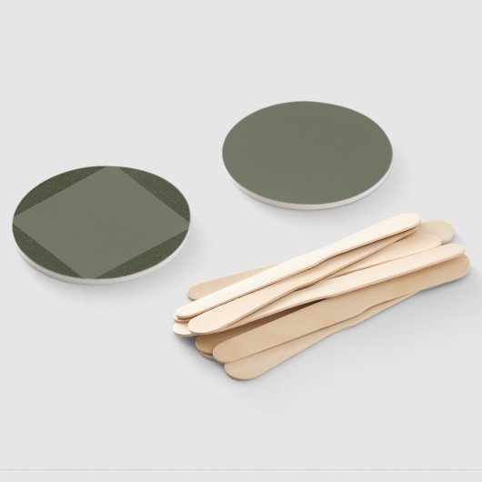 Moss Green Diagonal-fans – Bulk Custom Event Set Handwaaier (Niet-gemonteerd)