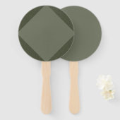Moss Green Diagonal-fans – Bulk Custom Event Set Handwaaier (Voorkant en achterkant)