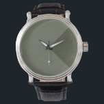 Moss Green Diagonal horloge<br><div class="desc">Maak indruk met dit slanke Moss Green Diagonal-horloge - waar moderne kleurtheorie voldoet aan minimalistisch ontwerp. Met een subtiele diagonale verdeling, de ene zijde mat en de andere gespikkeld, vangt dit uurwerk balans en beweging in een enkele blik. De aardse maar verfijnde toon maakt het ideaal voor zowel professionele als...</div>