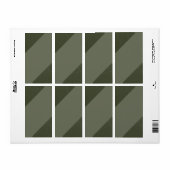 Moss Green Diagonal Verzendlabels Etiket (Full Sheet)