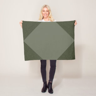 Moss Green Diamond Fleece Deken