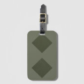 Moss Green Diamond Pattern Label Bagagelabel (Voorkant (verticaal))