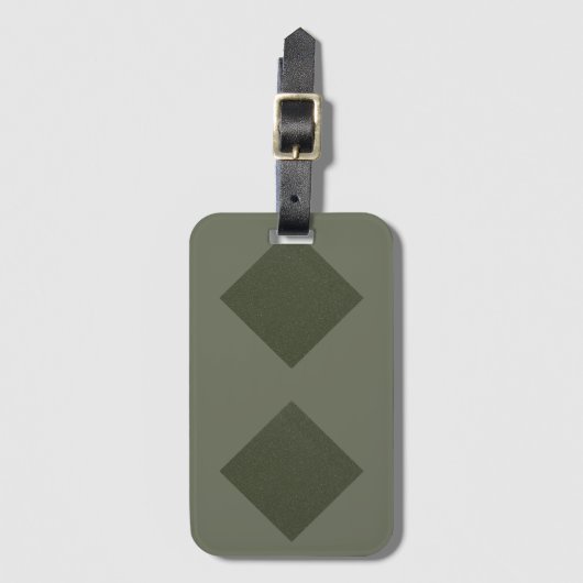 Moss Green Diamond Pattern Label Bagagelabel (Voorkant (verticaal))