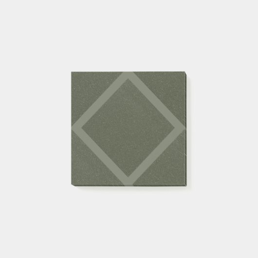 Moss Green Diamond Pattern Sticky Notes (Voorkant)