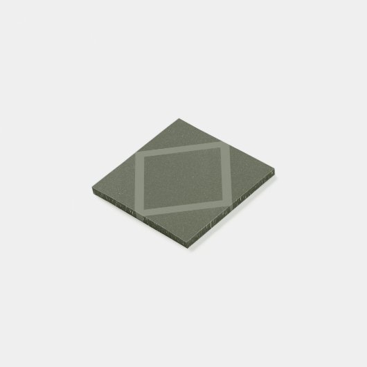 Moss Green Diamond Pattern Sticky Notes (Schuin)
