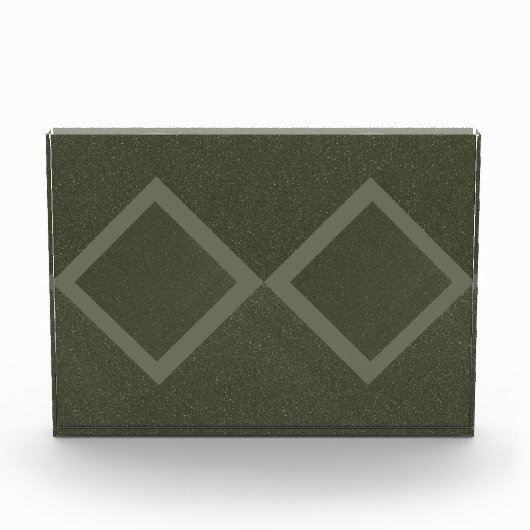 Moss Green Double Diamond Acryl Fotoblok (Voorkant)