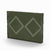 Moss Green Double Diamond Acryl Fotoblok (Rechts)