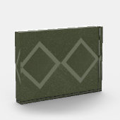 Moss Green Double Diamond Acryl Fotoblok (Links)