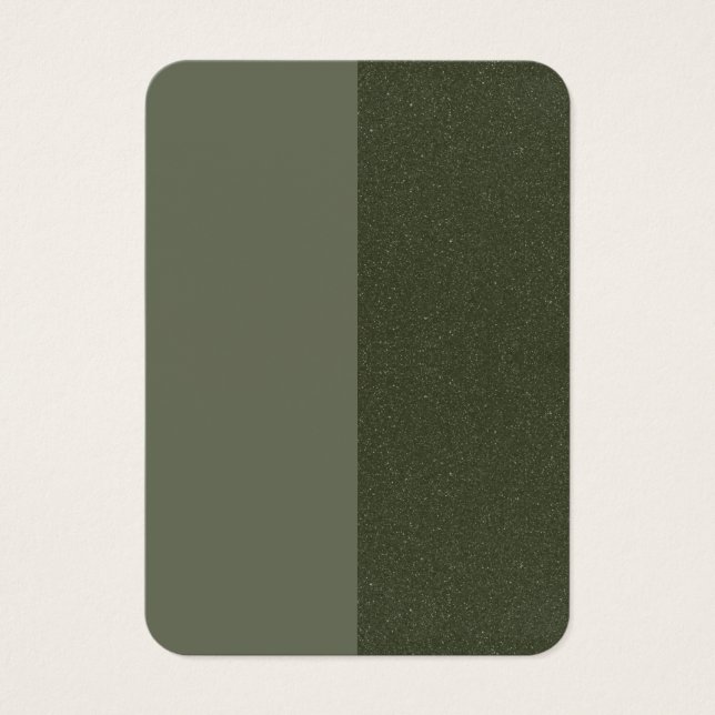 Moss Green Dual-Finish Bulk Profile Cards (Aangepa Visitekaartje (Voorkant)