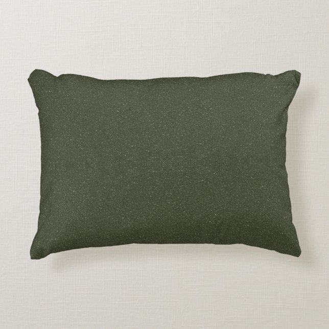 Moss Green Dual Texture Accent Pillow – Aanpassen Accent Kussen (Voorkant)