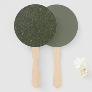 Moss Green Dual-Texture ventilatoren – Bulk Handwaaier