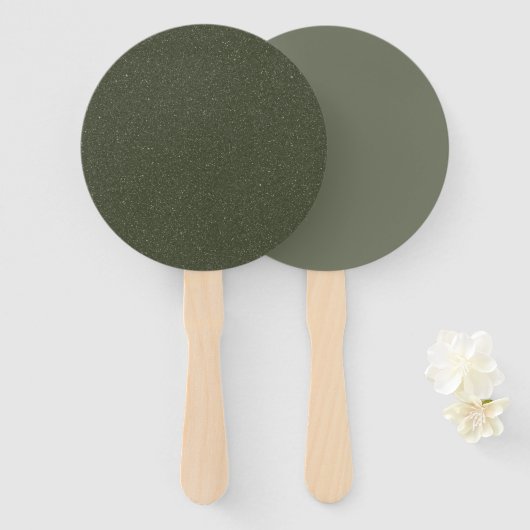 Moss Green Dual-Texture ventilatoren –  Bulk Handwaaier (Voorkant en achterkant)