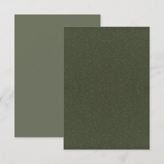 Moss Green Dual-Tone Flat Aankondiging – Aanpassen (Voorkant / Achterkant)