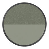 Moss Green Dual-Tone Glitter Hockey Puck (Aangepas (Voorkant)