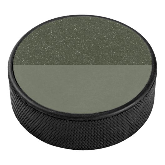 Moss Green Dual-Tone Glitter Hockey Puck (Aangepas (3/4)