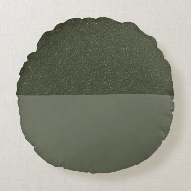 Moss Green Dual-Tone Ronde Kussen –  (Voorkant)