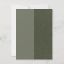 Moss Green Dual-Tone Save the Date - 