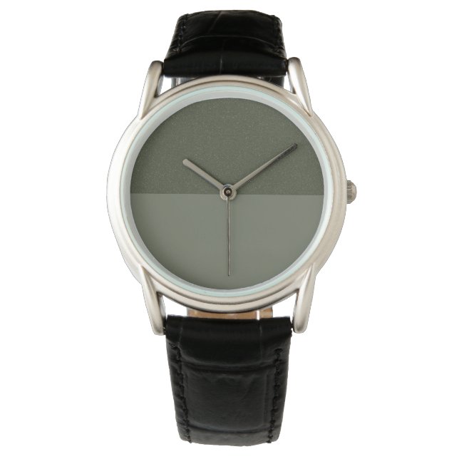 Moss Green Dual Tone Watch Design –  Horloge (Voorkant)