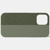 Moss Green Duo-Texture iPhone 12 Pro Max Hoesje (Achterkant (horizontaal))