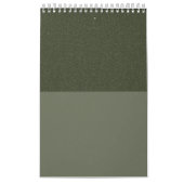 Moss Green Duo-Tone Aangepaste Wandkalender Kalender (Hoes)