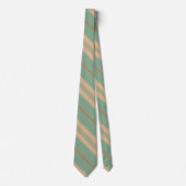 Moss Green en White Stripe Necktie Stropdas (Voorkant)
