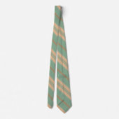 Moss Green en White Stripe Necktie Stropdas (Achterkant)