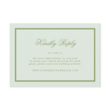 Moss Green Estate Online RSVP Card