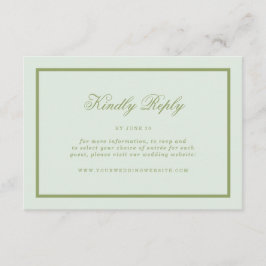 Moss Green Estate Online RSVP Card Informatiekaartje