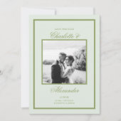 Moss Green Estate Wedding Save the Date Kaart (Voorkant)