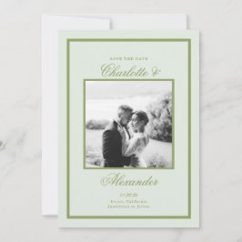 Moss Green Estate Wedding Save the Date Kaart