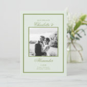 Moss Green Estate Wedding Save the Date Kaart (Staand voorkant)